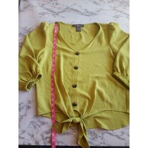 Olivia And Martin Womens Top Pullover  Blouse  Green  Small
